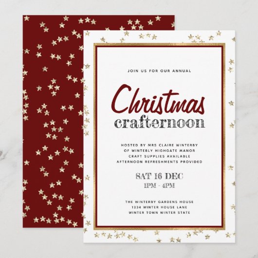 Weihnachts Einladung (Vorne/Hinten)