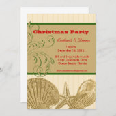 Weihnachts-Einladung am Strand Einladung (Vorne/Hinten)