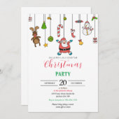 Weihnachts-Einladung druckbar Moderne Einladung (Vorne/Hinten)