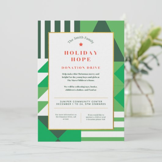 Weihnachts-Einladung Einladung (Stehend Vorderseite)