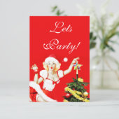 Weihnachts-Einladung Einladung (Stehend Vorderseite)