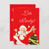 Weihnachts-Einladung Einladung (Vorne/Hinten)