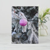 Weihnachts-Einladung mit Weihnachtsbaum und Spielz Einladung (Stehend Vorderseite)