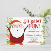 Weihnachts-Einladung, was für ein Spaß! Einladung (Stehend Vorderseite)