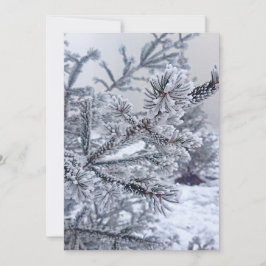 Weihnachts-Einladung, Weihnachtsbaum unter Schnee Einladung