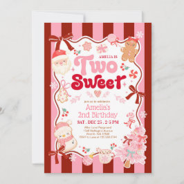 Weihnachts-Einladung zum 2. Geburtstag "Two Sweet" Einladung