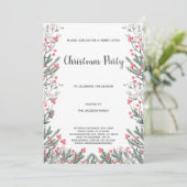 Weihnachts-Einladungen für Blumengras Einladung (Stehend Vorderseite)