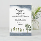 Weihnachts-Einladungen Kartenbaum-Design Einladung (Stehend Vorderseite)