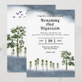 Weihnachts-Einladungen Kartenbaum-Design Einladung (Vorne/Hinten)