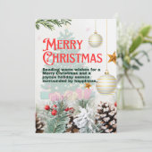 Weihnachts-Einladungskarte Einladung (Stehend Vorderseite)