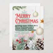 Weihnachts-Einladungskarte Einladung (Vorne/Hinten)