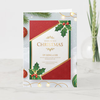 Weihnachts-Einladungskarte | Elegante Feiertagsfei Einladung