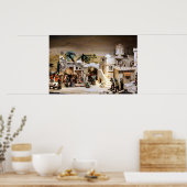 Weihnachts-Einrichtung für Krippen Poster (Küche)