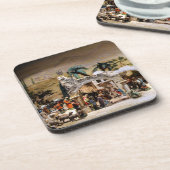 Weihnachts-Einrichtung für Krippen Untersetzer (Linke Seite)