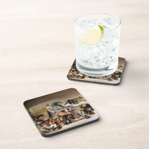 Weihnachts-Einrichtung für Krippen Untersetzer