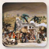 Weihnachts-Einrichtung für Krippen Untersetzer (Vorderseite)