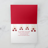 Weihnachts-Eisherz in Handschuhen Feiertagskarte (Innenseite)