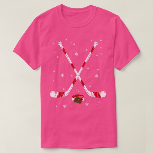 Weihnachts-EishockeyCandy Stick Geschenk Kinder711 T-Shirt (Design vorne)