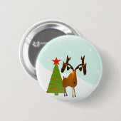 Weihnachts-Elch Button (Vorne & Hinten)