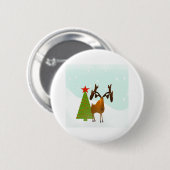 Weihnachts-Elch Button (Vorne & Hinten)