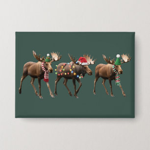 Weihnachts-Elch-Fan-Rentier-Weihnachtsbeleuchtung Button