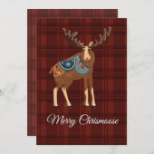 Weihnachts-Elch-Karte Feiertagskarte (Vorne/Hinten)
