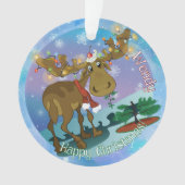 Weihnachts-Elch Ornament (Vorderseite)