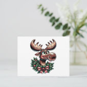 Weihnachts-Elch Postkarte (Stehend Vorderseite)