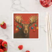 Weihnachts-Elch-Servietten. Serviette (Beispiel)