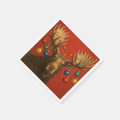 Weihnachts-Elch-Servietten. Serviette (Ecke)