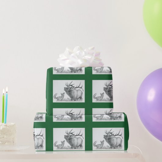 Weihnachts-Elch und Fox Geschenkpapier (Partygeschenke)