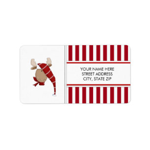 Weihnachts-Elche-Adresse Mailing-Labels Adressaufkleber