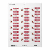 Weihnachts-Elche-Adresse Mailing-Labels Adressaufkleber (Vorne)