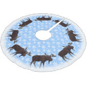 Weihnachts-Elche Tree Rock Holiday Elche Dekoratio Polyester Weihnachtsbaumdecke (Schrägansicht)