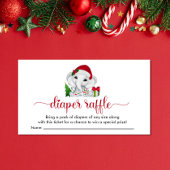 Weihnachts-Elefant-Baby-Duschkopf-Windeln Raffel Begleitkarte