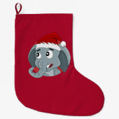 Weihnachts-Elefant Cartoon Weihnachten Strumpf Großer Weihnachtsstrumpf (Vorderseite)