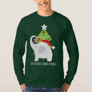 Weihnachts-Elefant hinzufügen T-Shirt
