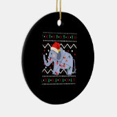 Weihnachts-Elefantengeschenk zu Weihnachten Keramik Ornament (Rechts)