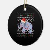 Weihnachts-Elefantengeschenk zu Weihnachten Keramik Ornament (Links)