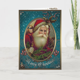 Weihnachts Elegance Card - Weihnachtsmann mit Gesc Feiertagskarte