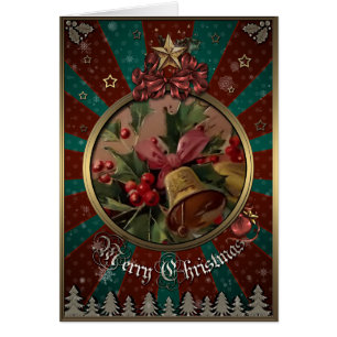 Weihnachts-Elegance-Karte - Jingle Glocken und Hol