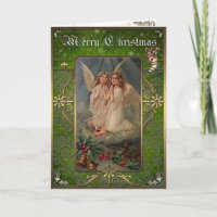 Weihnachts-Elegance-Karte - Zwei Weihnachtsangels.