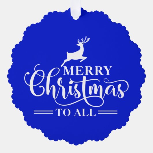 Weihnachts-Elegance-Minimal-Rentier-Design-Familie Ornament Karte (Vorderseite)