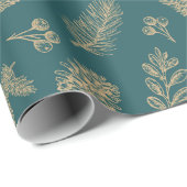 Weihnachts elegante goldene Sternen Muster Wrappi Geschenkpapier (Rolleneckpunkt)