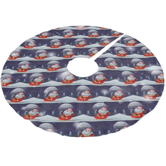 Weihnachts-Elegante Weihnachtsgeschenk Polyester Weihnachtsbaumdecke (Schrägansicht)