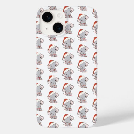 Weihnachts-Elephant-iPhone-Fall Case-Mate iPhone Hülle (Rückseite)