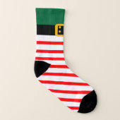 Weihnachts-Elf Alles-über-Print Socken (Links - Innen)