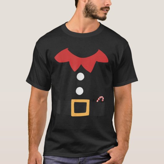 Weihnachts-Elf-Anzug Kostüm Erwachsene für Männer T-Shirt (Vorderseite)