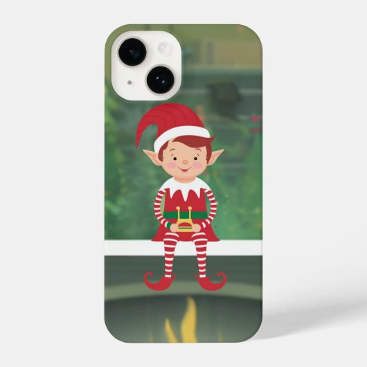 Weihnachts-Elf auf Shelf iPhone / iPad Fall iPhone Hülle (Rückseite)