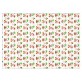 Weihnachts-Elf auf Weiß Tischdecke (Vorderseite (Horizontal))